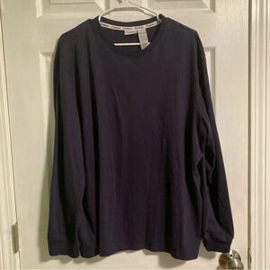Navy blue long sleeve crew neck cozy shirt women’s 2XL